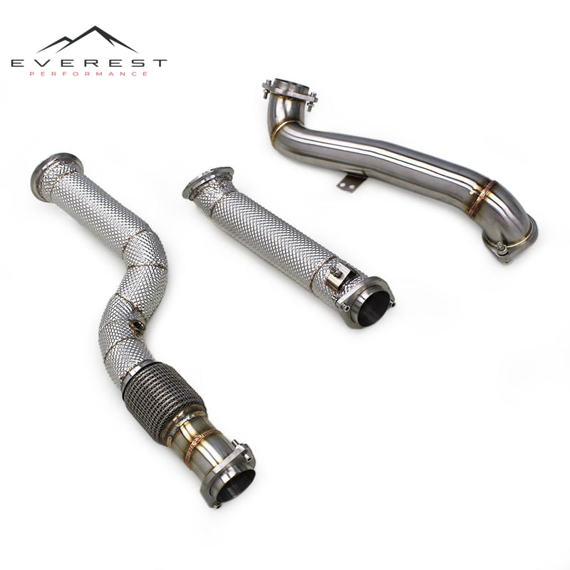 Free Flow Down Pipe for BMW M3/M4 G82 G80 G8X 3.0T 2019-2022 Header Straight Downpipe Sport Exhaust System