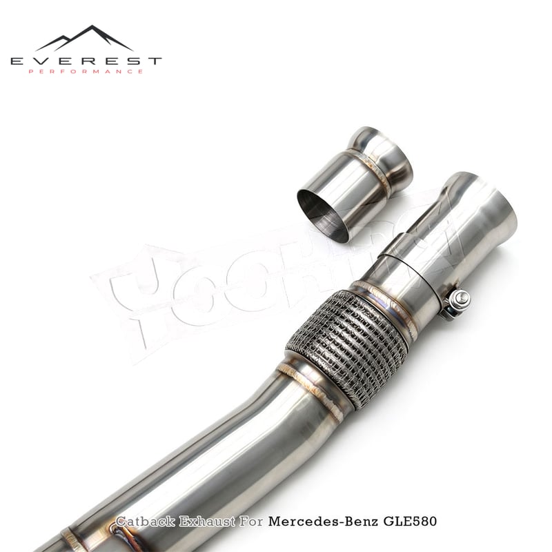 SS304L Exhaust Pipe System for Mercedes-Benz GLE580 4.0L 2016-2024 Racing X Pipe Valvetronic Catback Exhaust Plug & Play