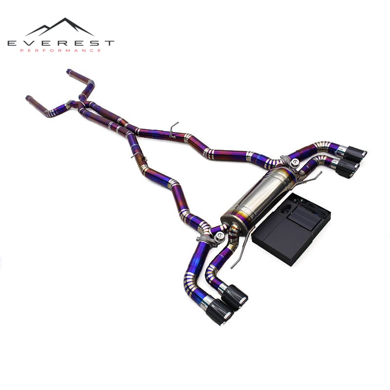 Titanium Catback for BMW M5 F90 4.4T 2018-2023 Vacuum Valve Muffler Exhaust Pipes With Remote Controller