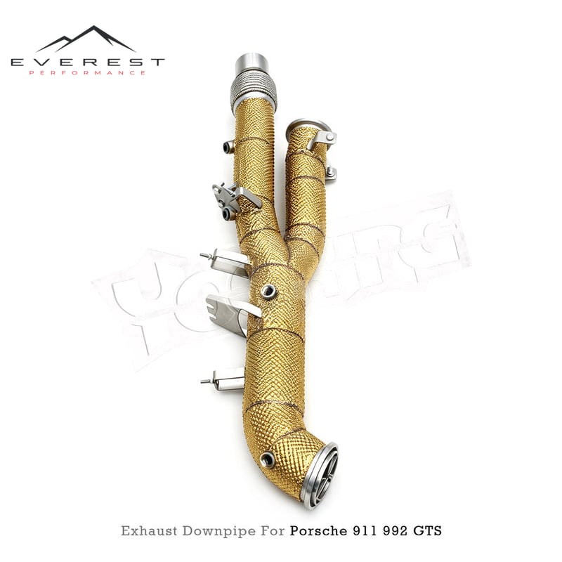 Racing Heatshield Exhaust Downpipe for Porsche 911 Carrera 992 GTS 3.6T 2025 Turbo Test Exhaust Pipe Street Exhaust Header