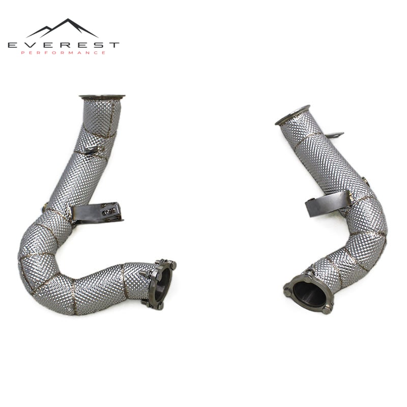 Front Tube Exhaust Pipes for Porsche Macan S/Turbo 3.0T/3.6T 2014-2017 Stainless Steel Free Flow Downpipe