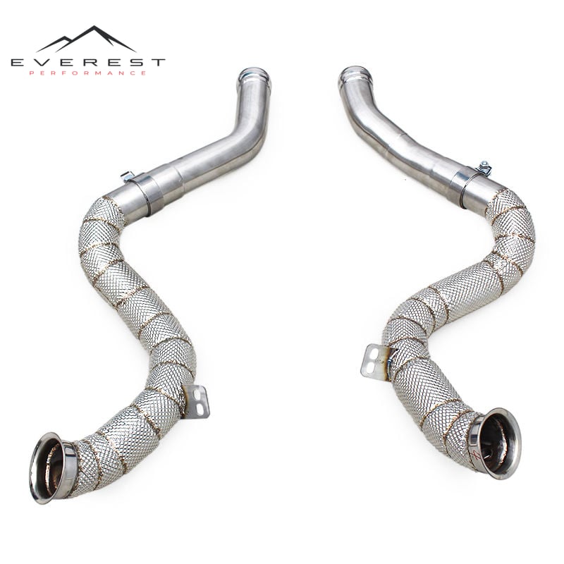 Free Flow Downpipe for Mercedes-Benz C63/C63S AMG W205 4.0T 2015-2024 Stainless Steel Exhaust Pipe System
