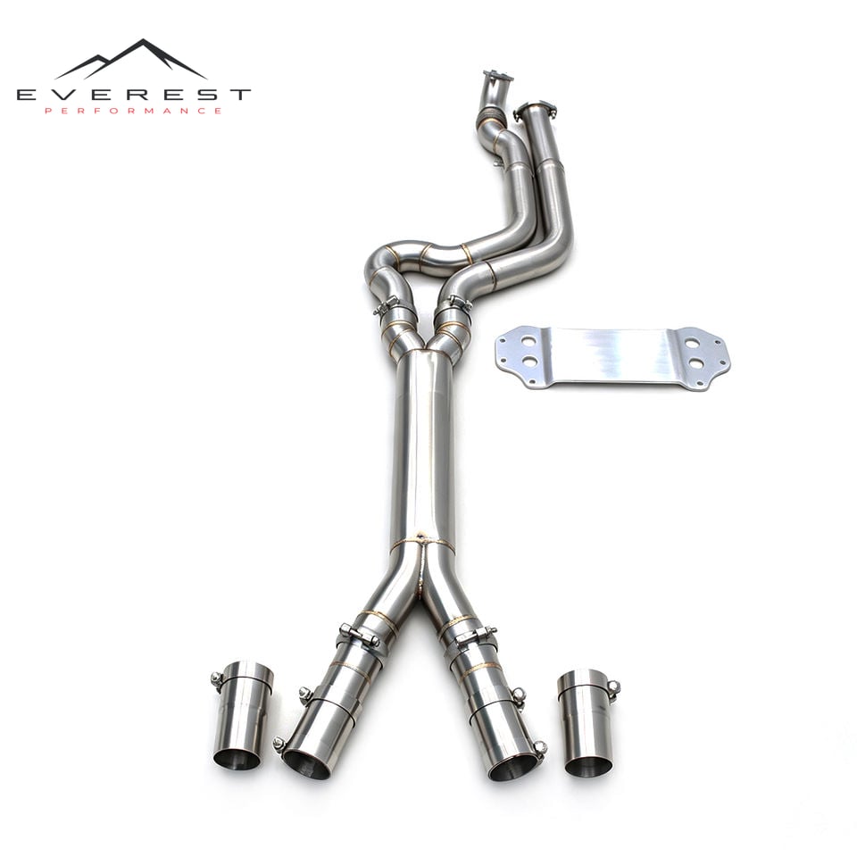 SS304OL 101mm Exhaust Middle Pipe for BMW M3/M4 G80/G82/G83 3.0T 2021-2026 High Quality Equal Length Mid Pipe with Brace