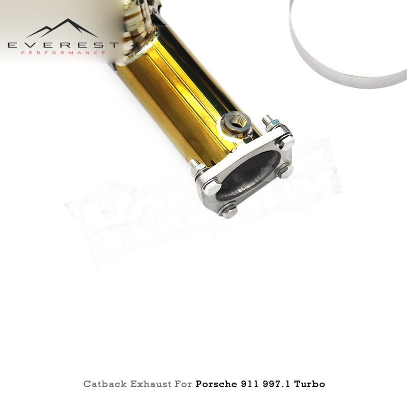 Titanium Exhaust Pipe System for Porsche 911 997.1 Turbo 3.6T 2004-2007 High Quality Vacuum Valve for Catback Exhaust System
