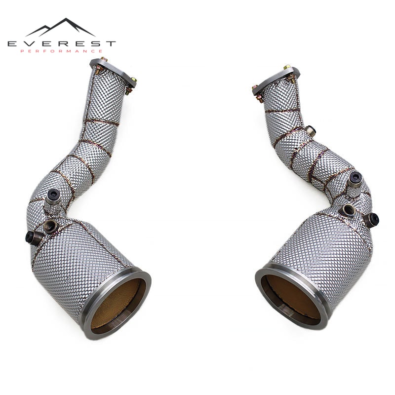 Direct-fit Cat Downpipe for Audi RS6/RS7 C8 4.0T 2019-2024 Stainless Steel Pipes with Catalyst Exhaust High Flow System