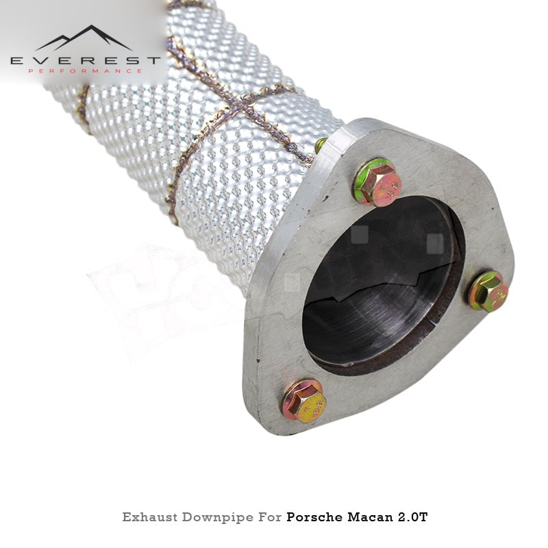 SS304 Straight Through Downpipes Exhaust Pipes for Porsche Macan 2.0T 2019-2024 With Heat Shield Free Flow System