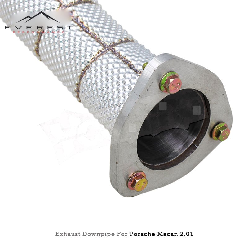 SS304 Straight Through Downpipes Exhaust Pipes for Porsche Macan 2.0T 2019-2024 With Heat Shield Free Flow System