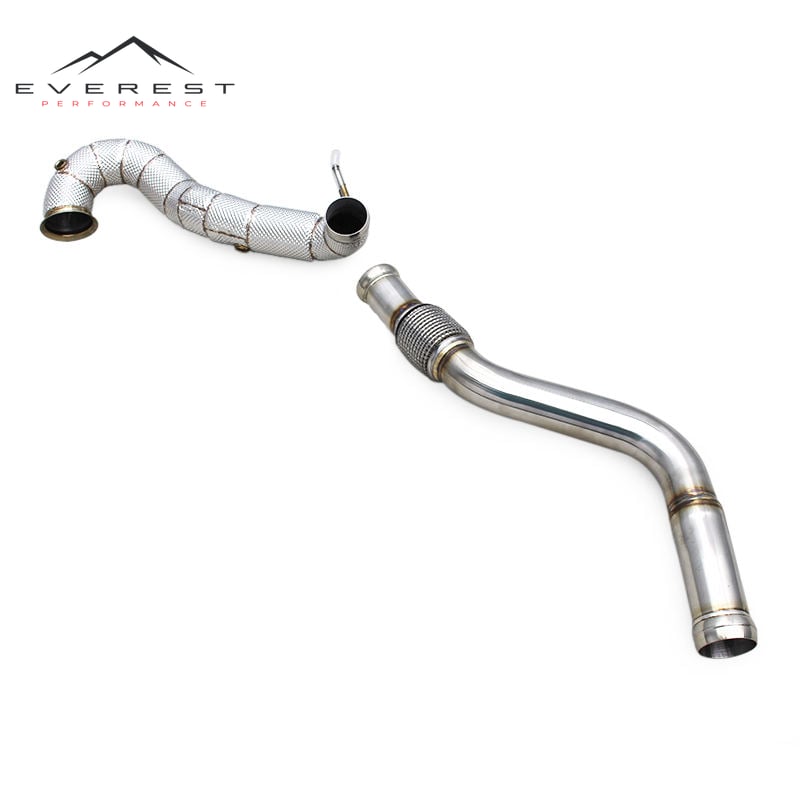 Straight Stainless Steel Exhaust Pipe for Mercedes-Benz A45/CLA45 AMG 2.0T W117 2014-2023 Free Flow Exhaust Downpipe