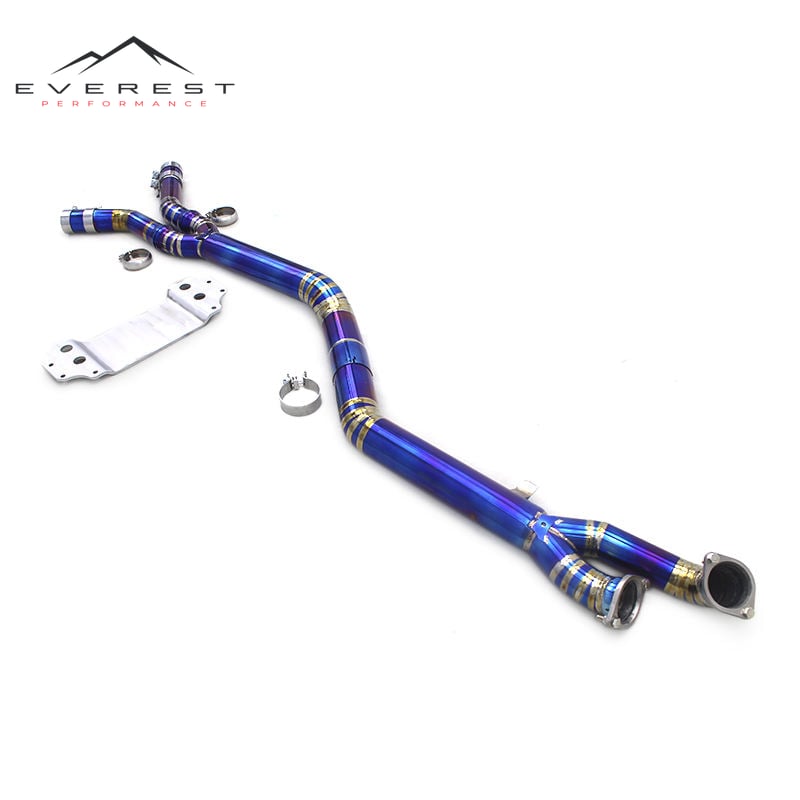 Midpipe for BMW M2 G87 2023 Valvetronic Catback Exhaust System Titanium Single Equal Length Mid Pipe With Brace