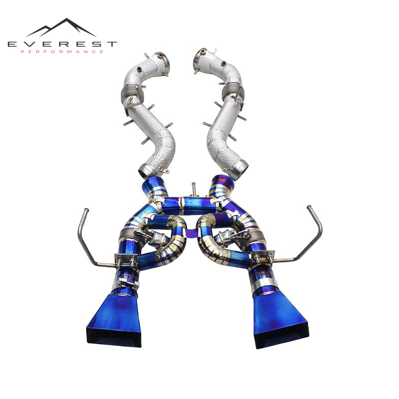 Catback Exhaust Downpipe Vacuum Valve System for Mclaren 650S/625C Spider/Coupe 3.8T 2014+ Racing Titanium Exhaust Pipe