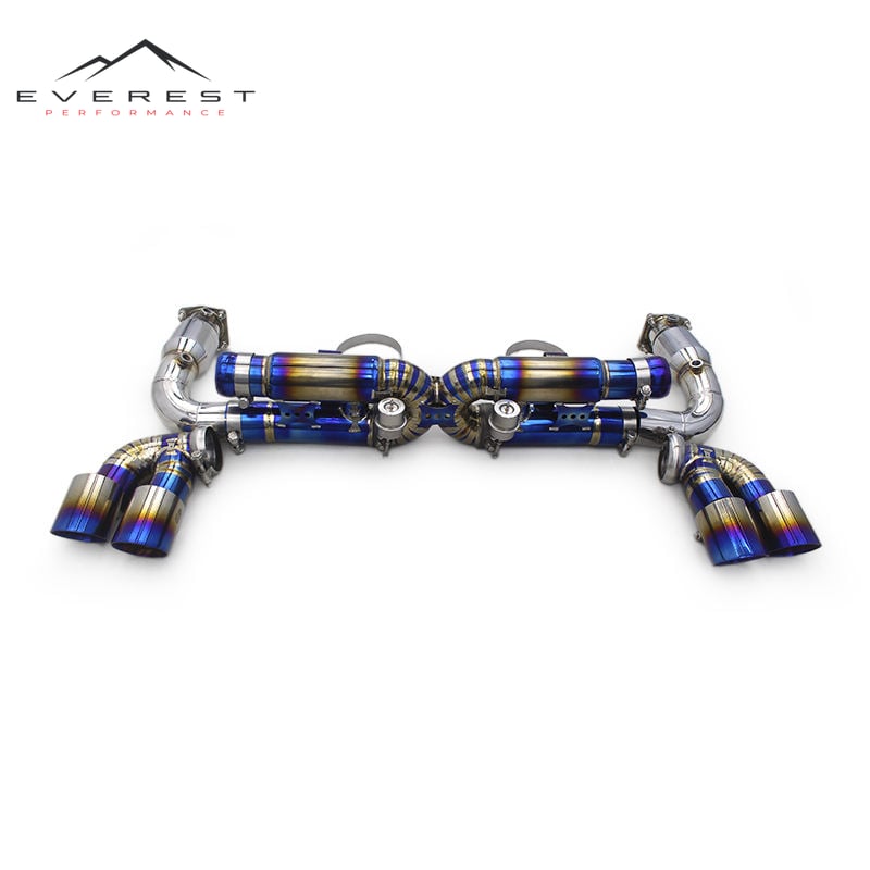 Titanium Exhaust System for Porsche 911 996 3.4L 1997-2005 Catback Vacuum Valve Muffler Straight Downpipe