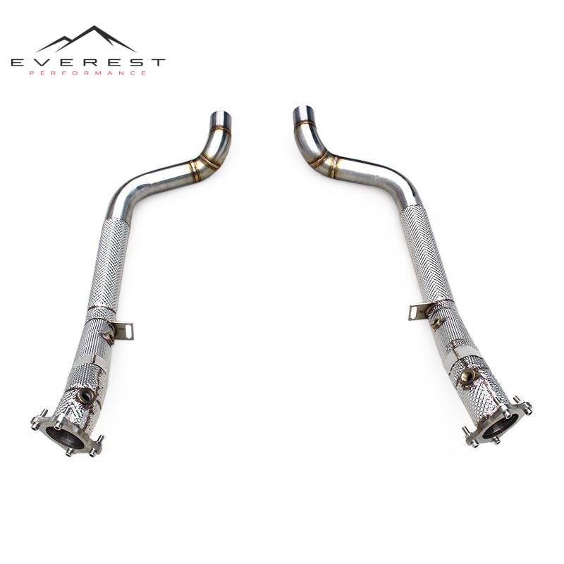 Custom Free Flow Header Downpipe for Porsche Panamera 970.2 3.0T/4.8L/4.8T 2014-2016 Engine Turbo Stainless Steel Exhaust System