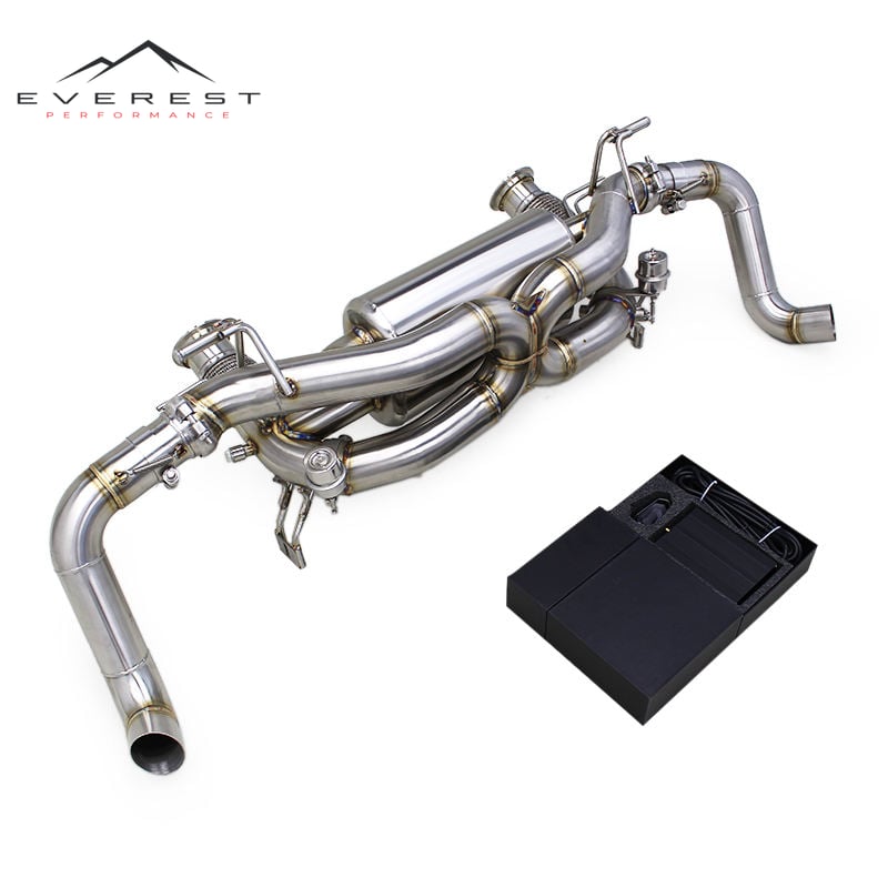 Custom Street Car Catback Muffler for Audi R8 V10 2020-2024 Performance Stainless Steel Pipe Valve Exhaust System with OPF