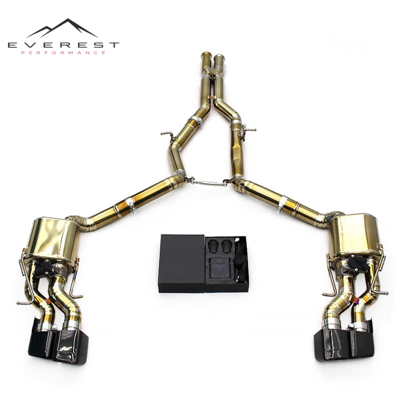 Titanium Exhaust System for Mercedes-Benz CLS63 AMG W218 5.5T 2013-2017 Valvetronic Catback Muffler with Control Kit