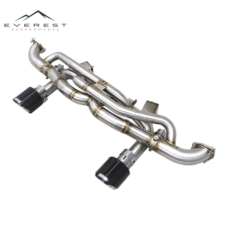 Racing Car Exhaust System for Porsche 718 Cayman GT4 4.0L 2019-2023 Stainless Steel Vacuum Valve Catback