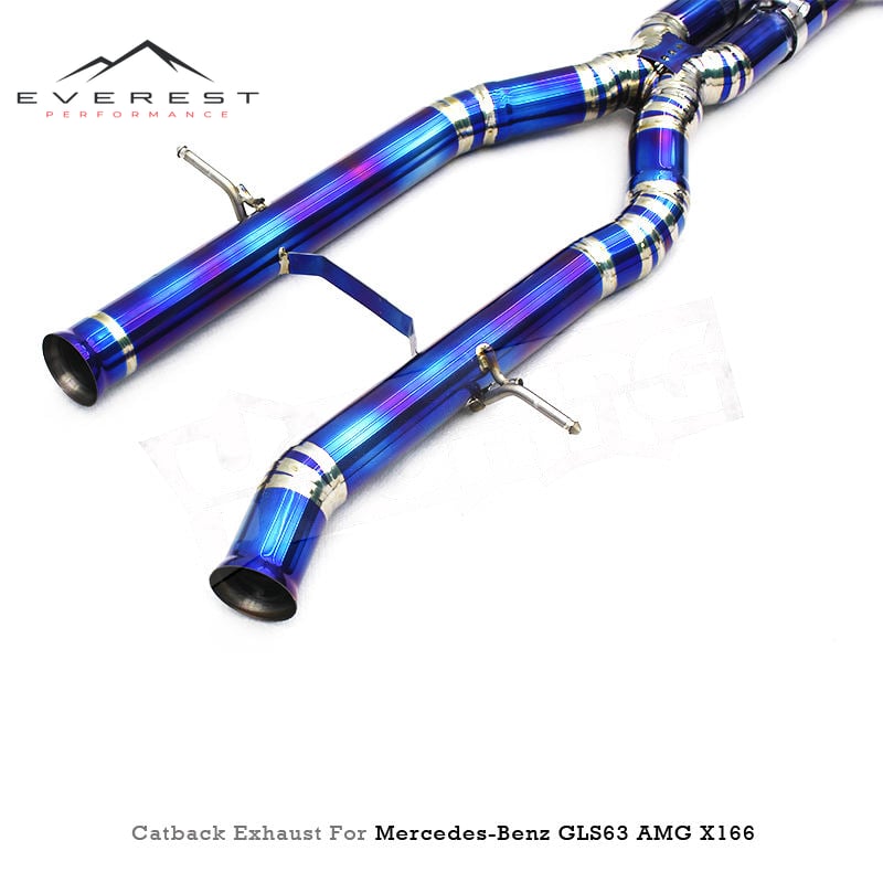 Titanium Catback for Mercedes-Benz GLS63 AMG W166/X166 5.5T 2015-2019 Valvetronic Muffler Exhaust Pipes