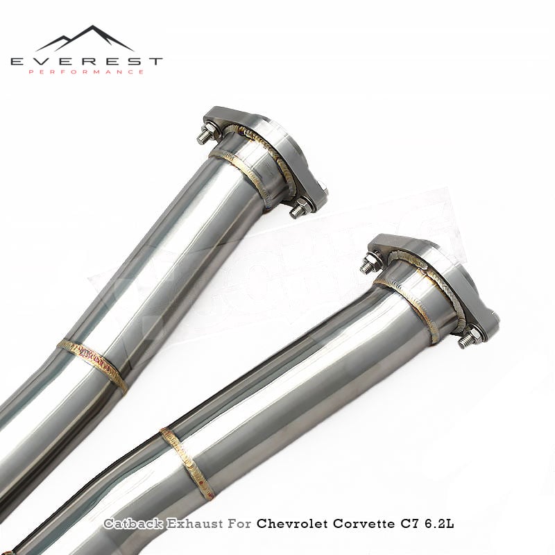 Racing SS304 Valvetronic Catback Exhaust for Chevrolet Corvette C7 6.2L 2013-2019 Rear Section With Valved Muffler Exhaust Pipes