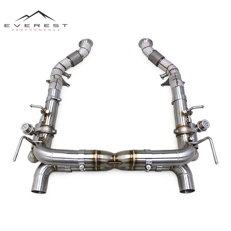 Race Sport Full Exhaust System for Ferrari F8 Spider/Tributo V8 3.9T 2019+ X Pipe Muffler Valved Catback Straight Downpipe