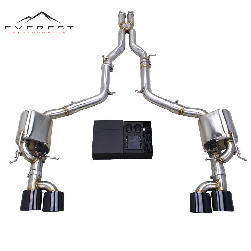 Custom Catback Muffler for Mercedes-Benz C63 AMG W204 6.2L 2012-2016 Stainless Steel Pipe Sport Car Valved Exhaust System