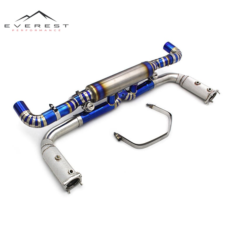 Performance Full Exhaust System for Porsche 911 Turbo S Exhaust Engine Titanium Valved X-pipe Exhaust System Muffler