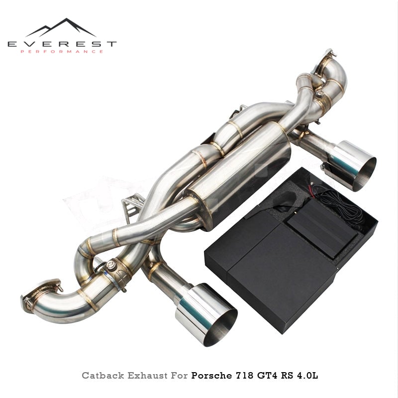 Stainless Steel Vacuum Valve Muffler Catback Exhaust Pipe System for Porsche 718 Cayman GT4 RS 4.0L 2022-2025 High Quality
