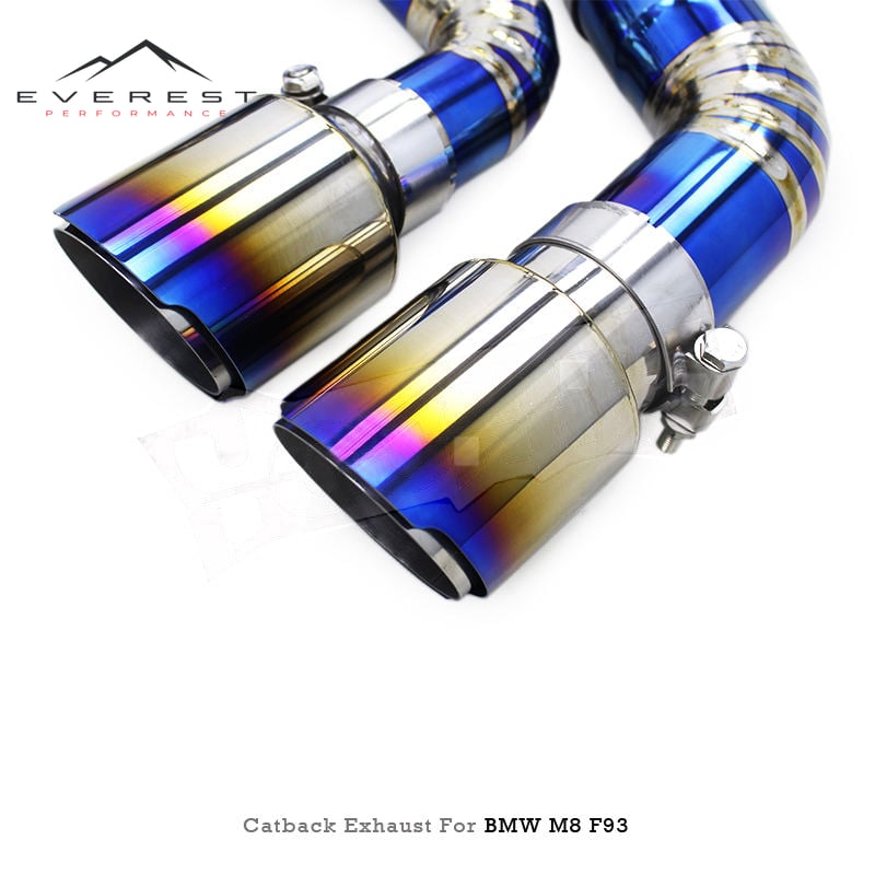 Titanium Performance X Pipe Electronic Valve Muffler Catback Exhaust Pipe System for BMW M8 F91/F92/F93 4.4T 2019-2023
