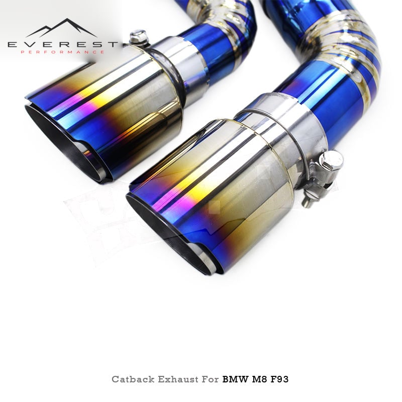 Titanium Performance X Pipe Electronic Valve Muffler Catback Exhaust Pipe System for BMW M8 F91/F92/F93 4.4T 2019-2023