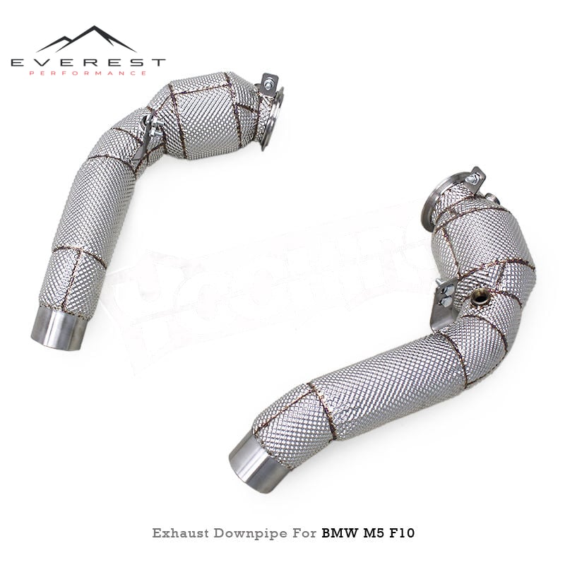 Custom Catted Header Downpipe for BMW M5/M6 F06/F10/F12/F13 4.4T 2012-2016 100/200/300 Cell with Catalytic Exhaust System