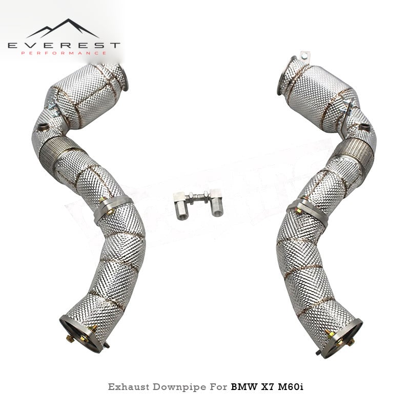 Exhaust Downpipe with Catalyst for BMW X7 M60i 4.4TT 2020-2026 Sport Car Exhaust High Flow Pipe Catted Header Stainless Steel