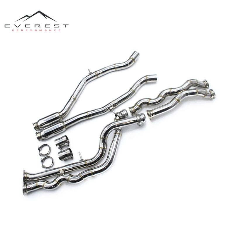 Exhaust Pipes Equal Length Mid Pipe for BMW M3/M4 F80 F82 F87 M2 Competition F8X S55 3.0T 2014-2019 Stainless Steel