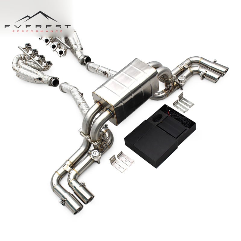 Racing SS304 Heat Shield Header Manifold Catback Exhaust Pipes System for Ferrari 360/F360 3.6L Modena/Spider 2003-2005 Valve