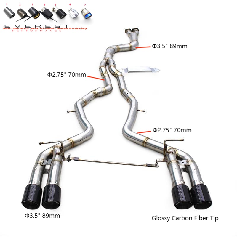 Racing Exhaust Pipe for BMW M2 Competition/M2C 3.0T F87 S55 2018-2023 Performance Exhaust Muffler Catback Exhaust System