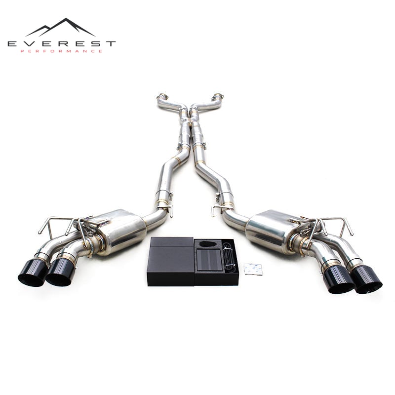 Stainless Steel Exhaust Pipe System for Chevrolet Camaro ZL1 6.2L 2010-2015 Valved Sport Exhaust System With Black Tip