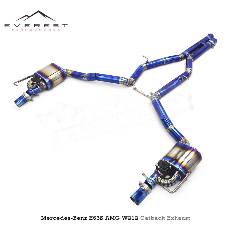 Custom Catback Muffler for Mercedes-Benz E63/E63S W212 AMG 2013-2014 Sport Car Titanium Pipes Valvetronic Exhaust System