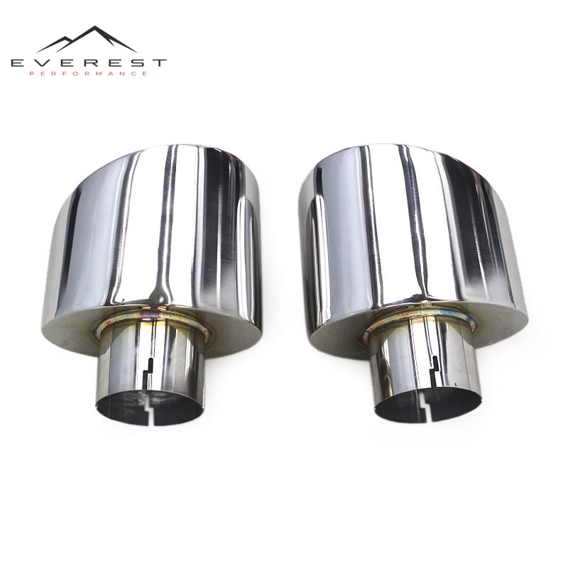 Auto Part Silver Tips for AUDI TTRS RS3 2.5T 2016-2022 Stainless Steel Tail Mouth With Mesh Inserts Exhaust System