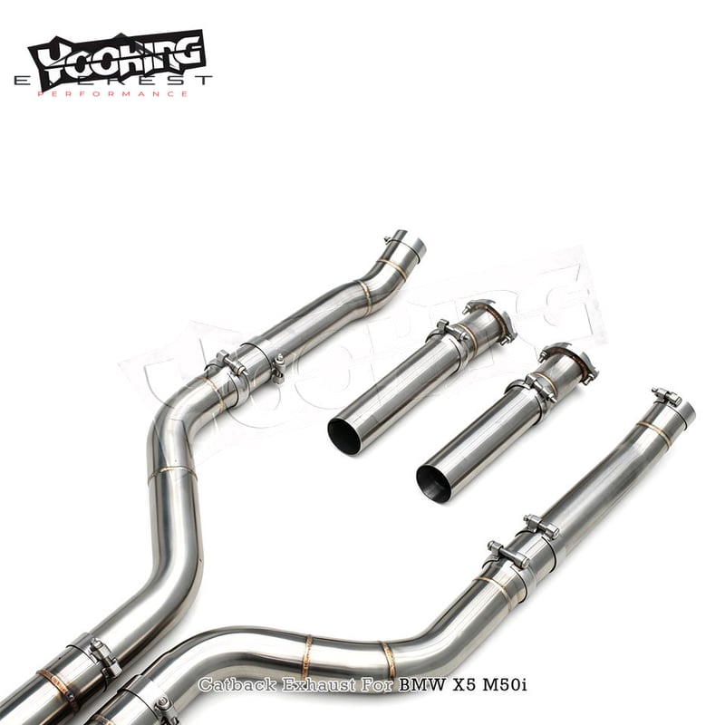 SS304 Performance Catback Valved Muffler with Z Pipe Exhaust Pipe for BMW X5 M50i G05 4.4TT 2019-2024 Valvetronic