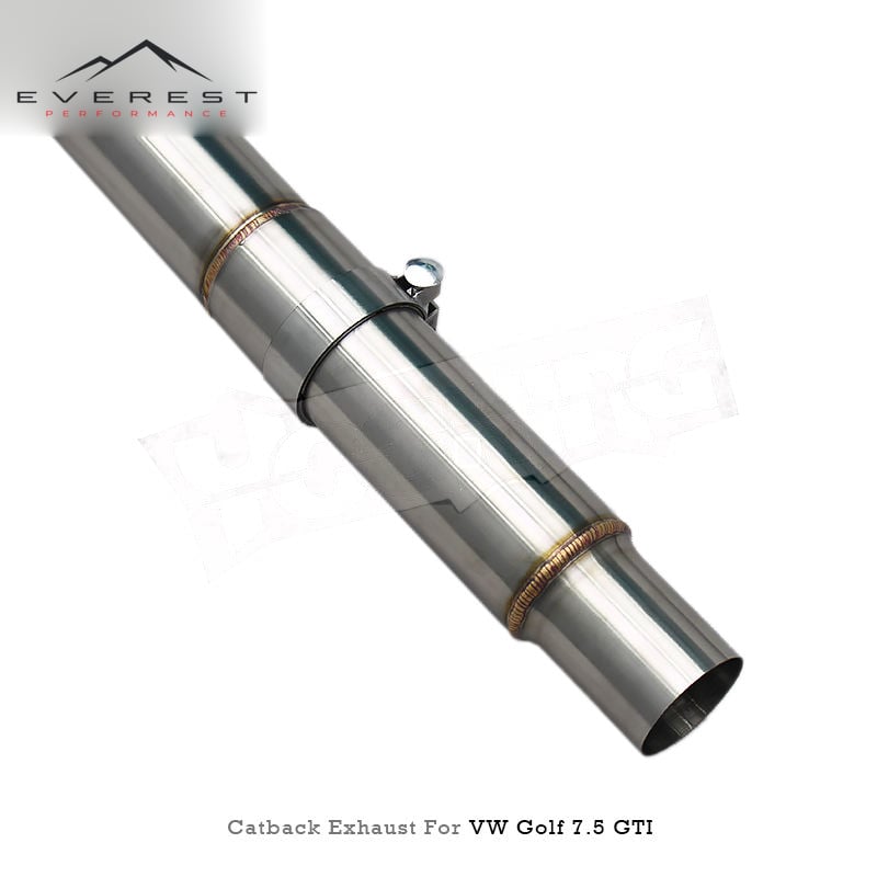 SUS304 Performance Catback Valvetronic Muffler Exhaust Pipe for VW GOLF 7/7.5 MK7/MK7.5 GTI 2.0T 2014-2020 Chrome Tips