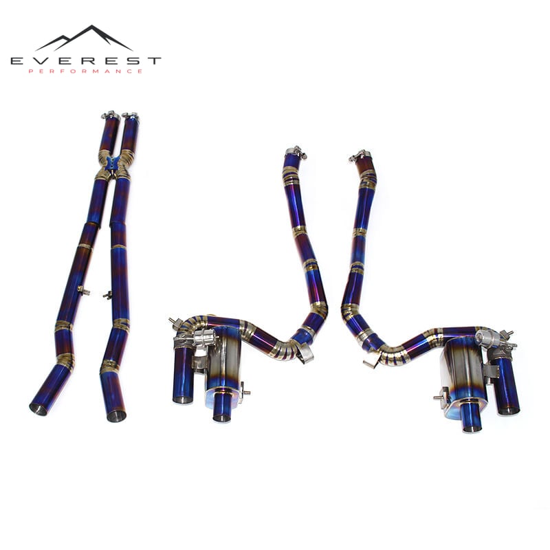 Racing Car Exhaust Pipes for Ferrari FF 6.3 2011-2016 Titanium Muffler Vacuum Valve X Mid Pipes Catback