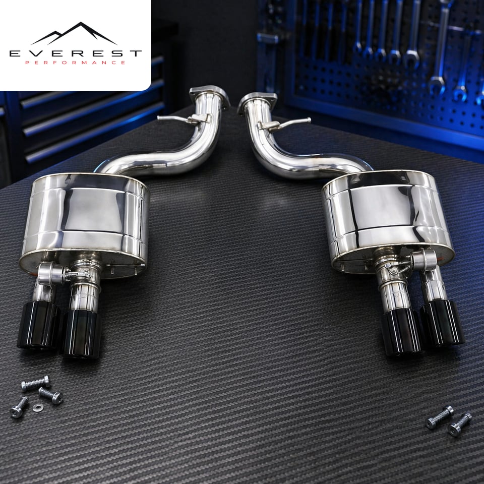 Stainless Steel Exhaust Pipes for Ferrari 599 6.0L 2006-2015 Catback Muffler Vacuum Valve