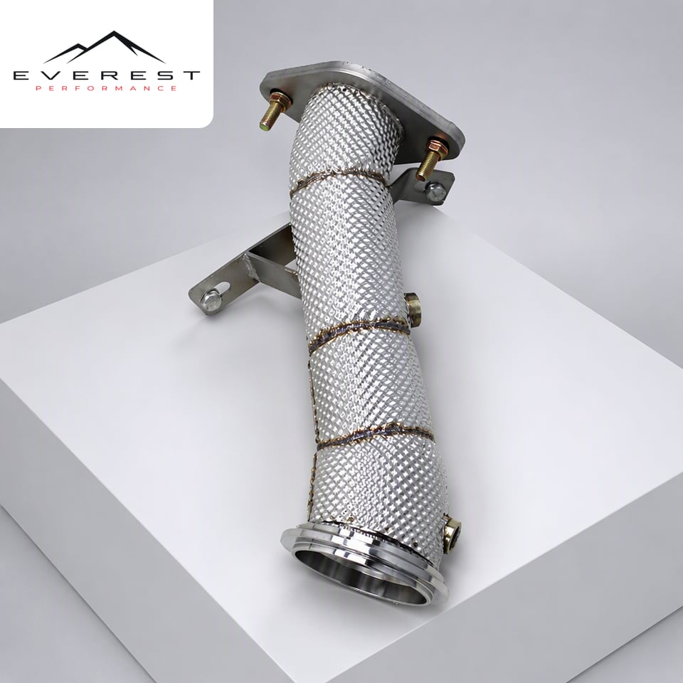 Stainless Steel Exhaust Downpipe for Cadillac CT4 2.0T 2019-2023 Race Exhaust Pipe System Heat Shield Free Flow Pipes