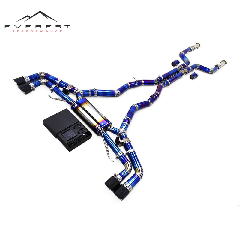 Titanium Lightweight Catback System for BMW X5M/X6M 4.4TT 2015-2023 Vacuum Valve Muffler Exhaust Pipes