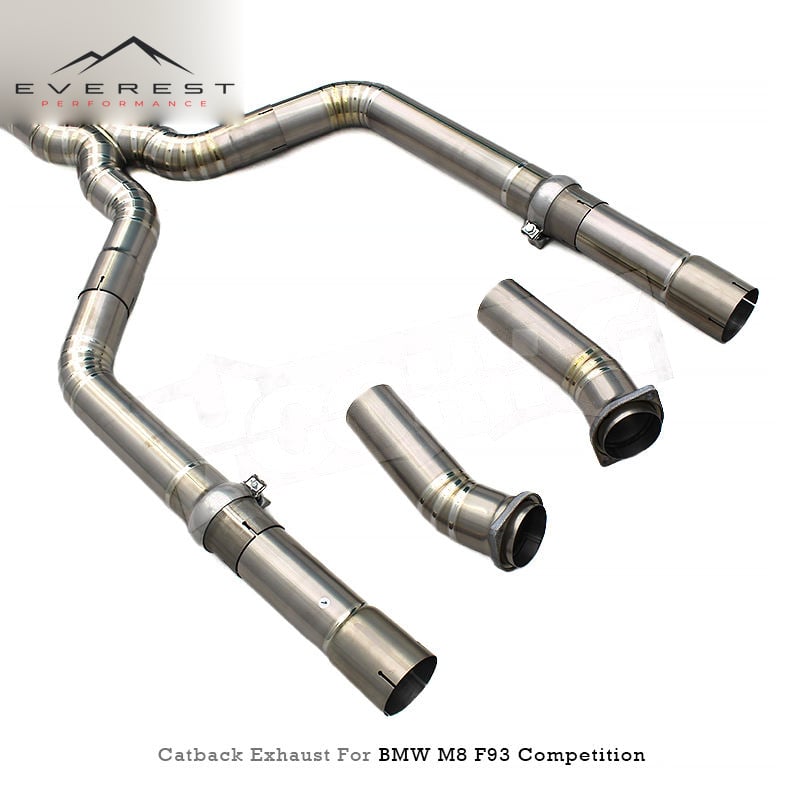 Direct-fit Valved Exhaust for BMW M8 F91/F92/F93 4.4T 2017-2024 Supersport X-pipe Titanium Lightweight Catback With Carbon Tips