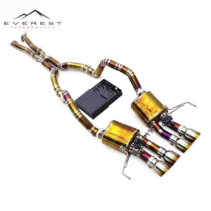 Exhaust Pipe System for Chevrolet Corvette C7 6.2L 2014-2019 Titanium Catback Exhaust Pipes with Control Valvetronic System