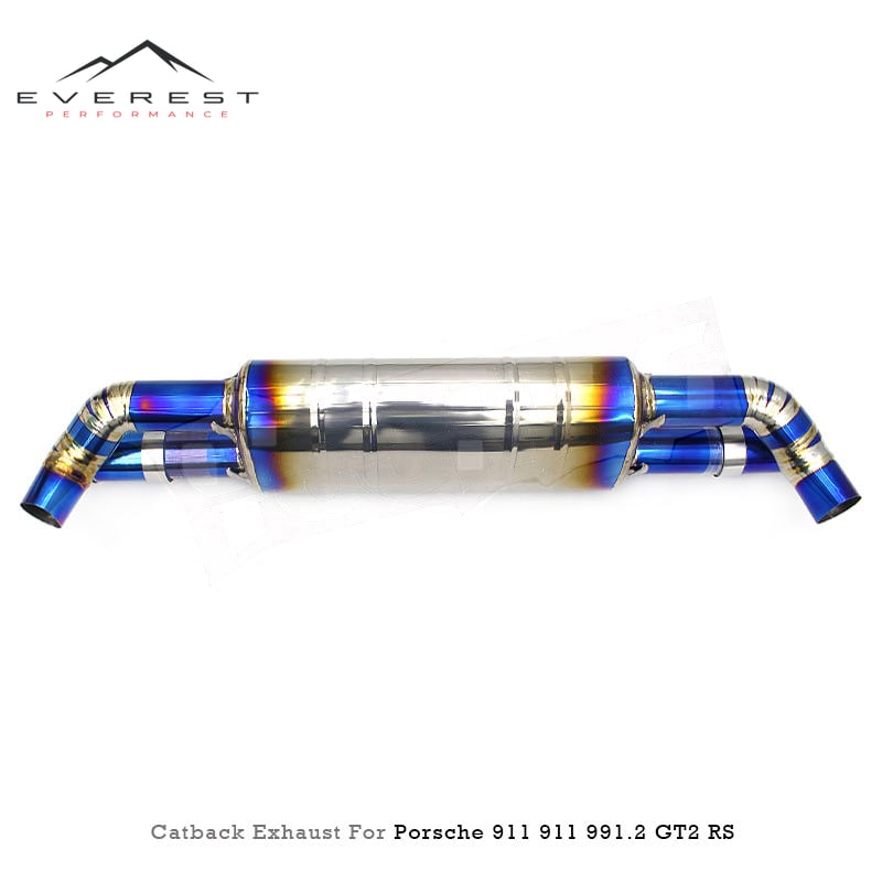 Fit Axle Back Exhaust for Porsche 911 Carrera 991.2 GT2 RS 3.8T 2018-2019 Non Valved Race Exhaust Muffler Pipes