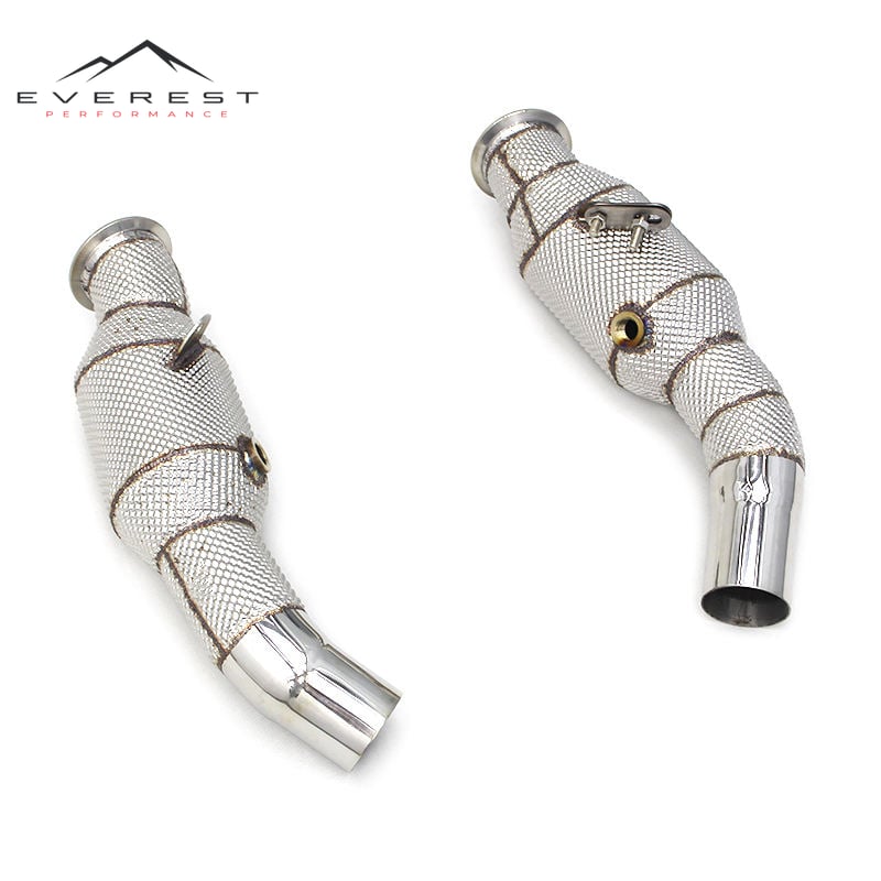 Catted Downpipe for ALFA ROMEO Giulia Quadrifoglio 2016-2018 Stainless Steel Exhaust System With Heat Shield