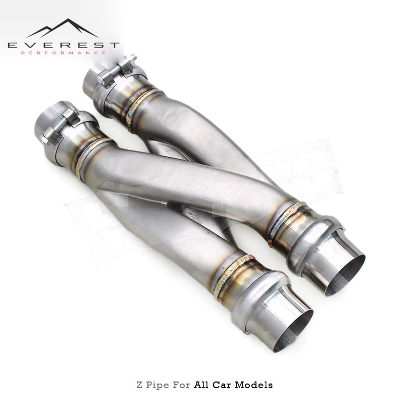 SS316L Universal Z Pipe for All Car Models System Exhaust Pipe with 2.5 Inches/2.75 Inches/3 Inches