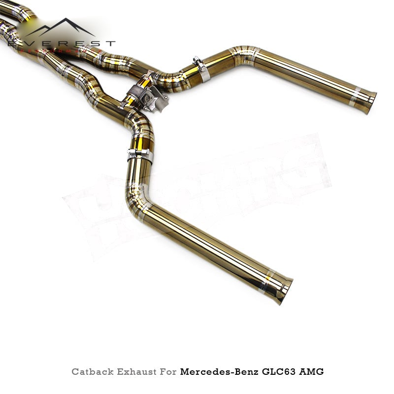 Custom Catback Exhaust for Benz GLC63 AMG 4.0T 2016-2022 Lightweight Sport Car Titanium Pipes Muffler Valved Exhaust System