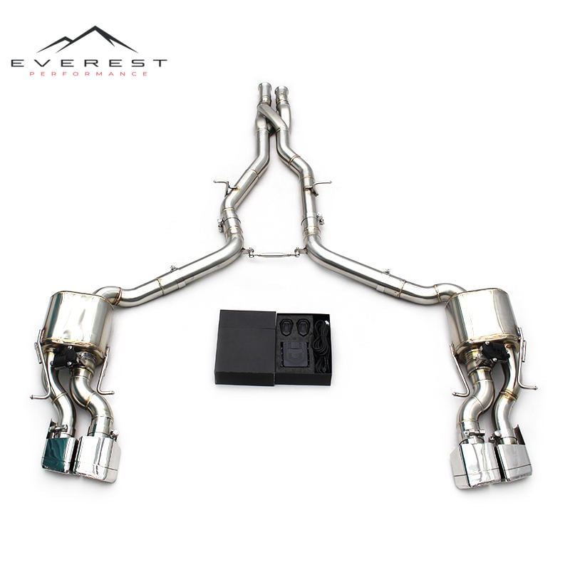Stainless Steel Catback Exhaust Pipes for Mercedes-Benz CLS550 V8 4.7L 2010-2016 Racing Exhaust Valve Muffler with Z Pipe