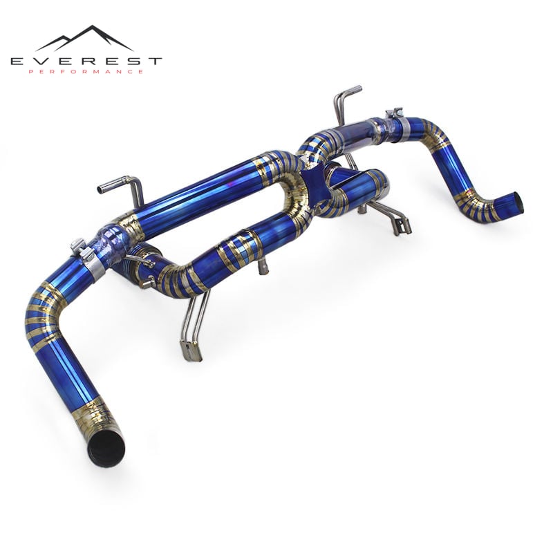 Racing Car Exhaust Pipes for Audi R8 V10 5.2L 2023+ Titanium Catback Lightweight Direct Tube