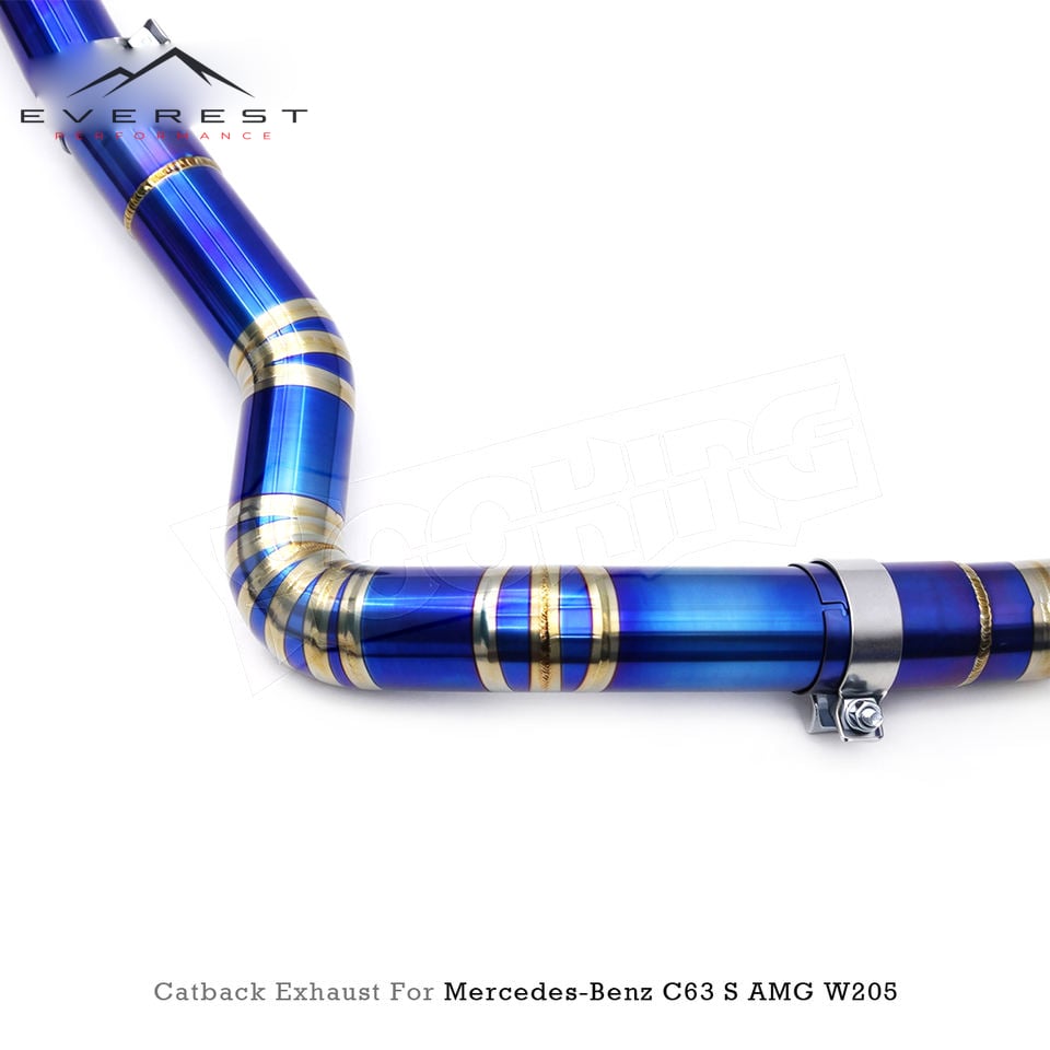 Titanium Lightweight Straight Pipes with Valve for Mercedes-Benz C63/C63S AMG W205 4.0T 2015-2020 Exhaust System